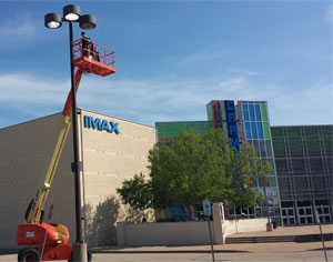 Working on HID parking lot lighting