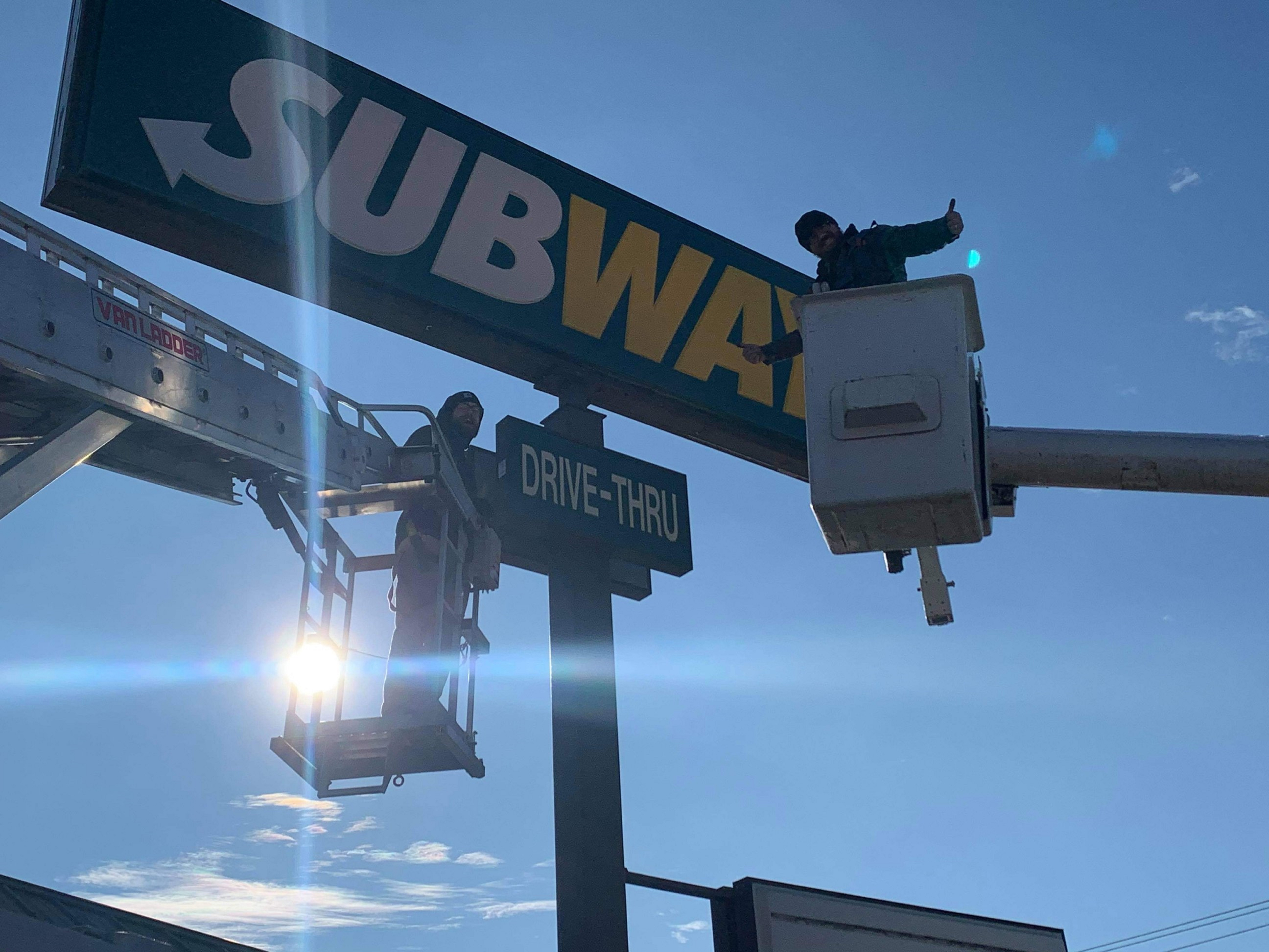Upgrading Subway signs in Mt. Sterling