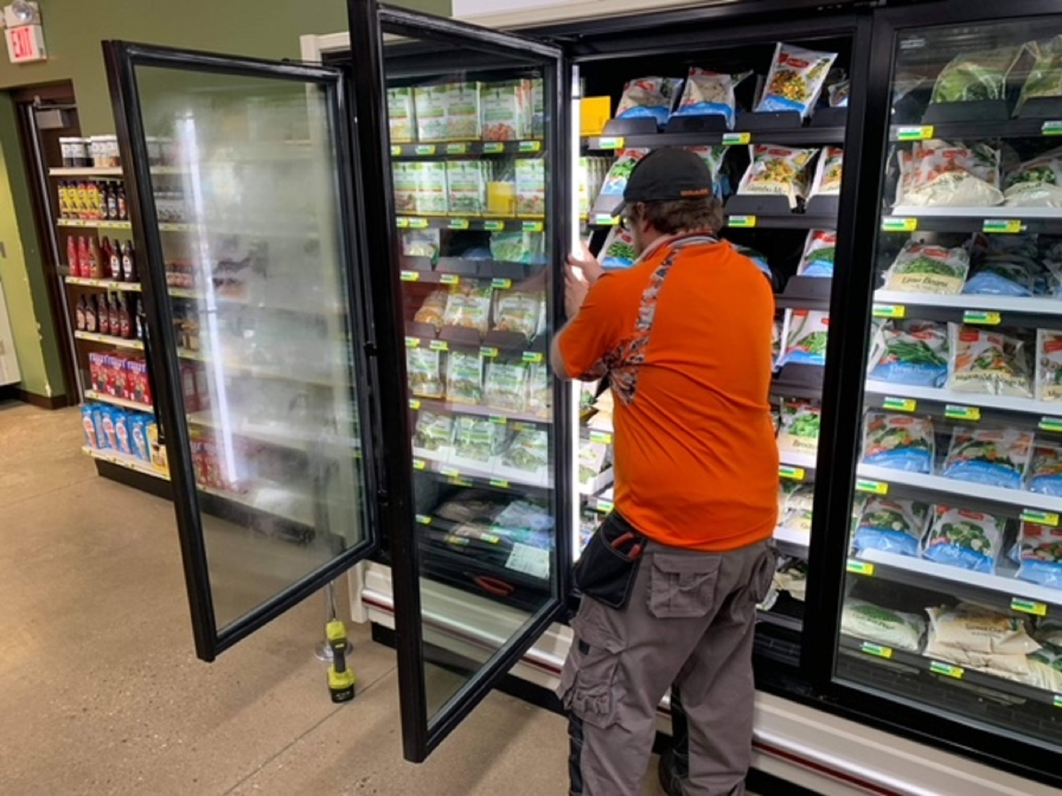 Freezer lighting at Haddad's Market