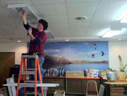 Installing a 4ft fluorescent fixture Retrofit to LED